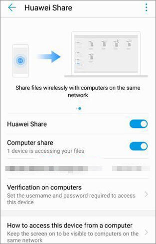 backup huawei phone on mac with huawei share