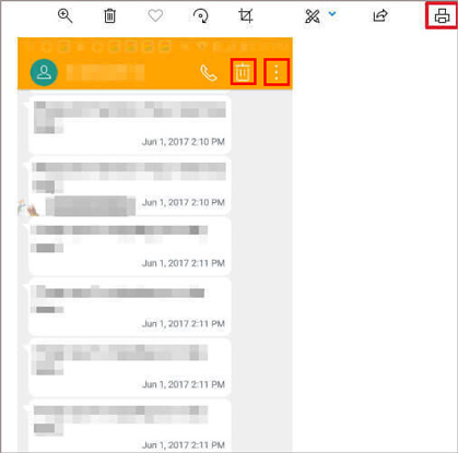 how to print text messages from android by taking screenshot