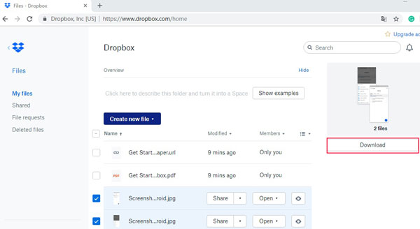 how to transfer photos from sony xperia to computer with dropbox
