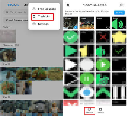 retrieve deleted photos from mi phone via gallery app
