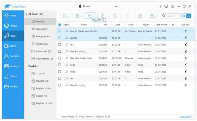 how to delete music from ipod with ios data manager