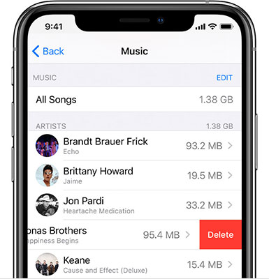 how to delete playlist on iphone via settings