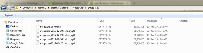 whatsapp chats are stored on pc