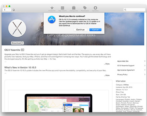 update macos in app store if iphone won't connect to mac