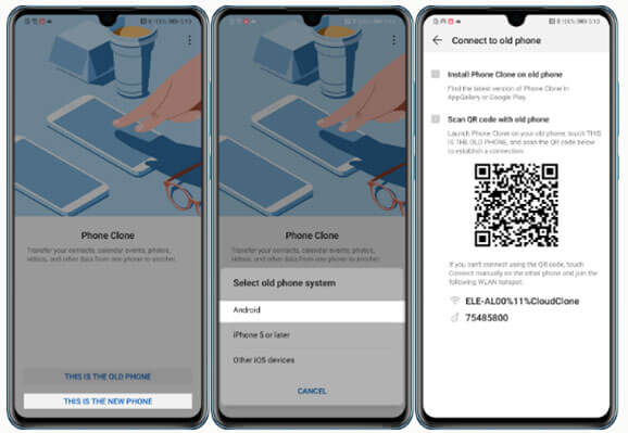 huawei data transfer via phone clone