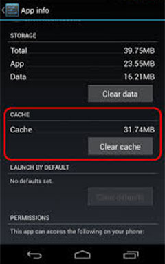 clear cache to fix phone clone not transferring