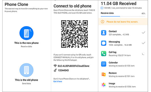 how to transfer data from huawei to huawei with phone clone
