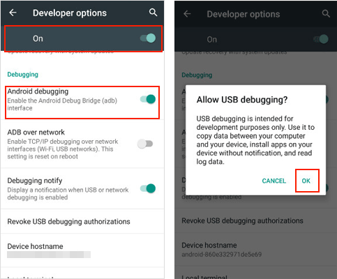 enable usb debugging on oneplus