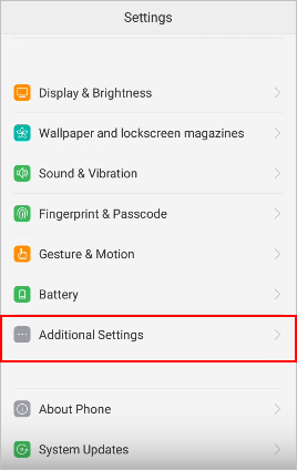 go to settings on oppo