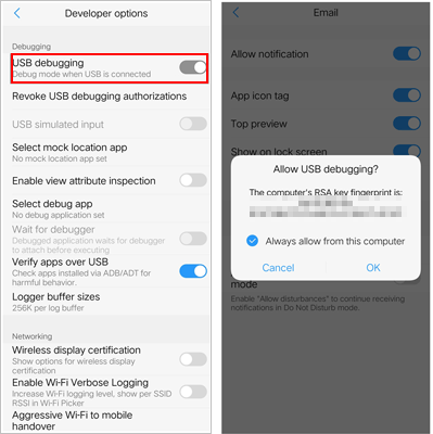 enable usb debugging on vivo