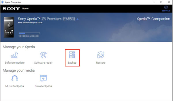 sony xperia backup via xperia companion software