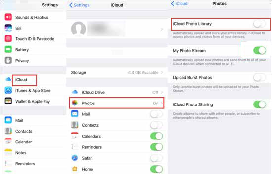 prevent photos from transferring to a new iphone