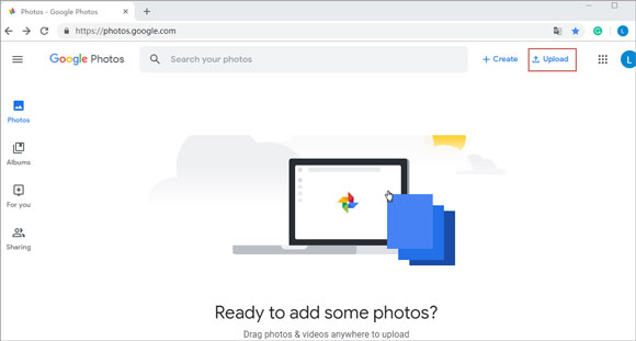 transfer photos from pc to ipad via google photos