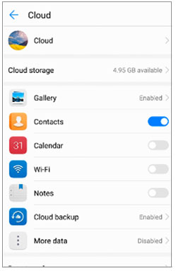 how to restore contacts from huawei cloud