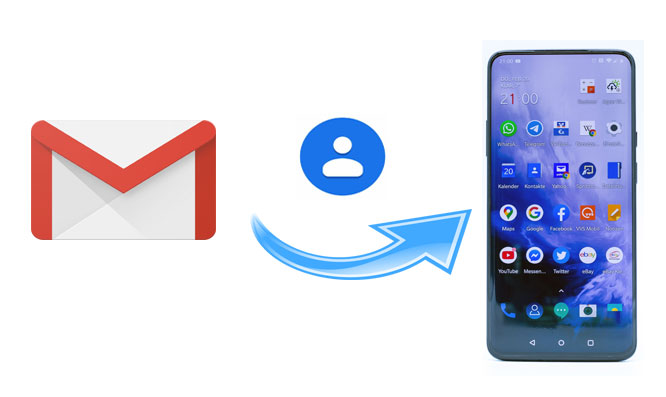 How to send contacts from gmail to phone