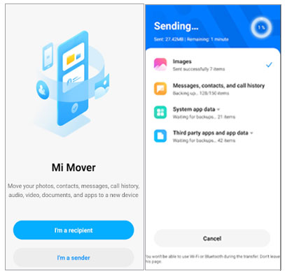 transfer iphone data to xiaomi via mi mover