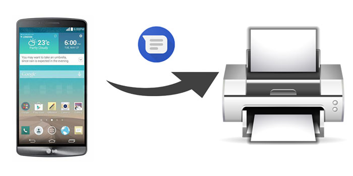 how to print text messages from lg phone