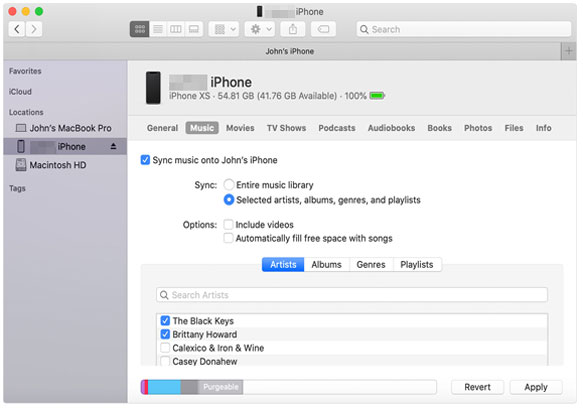 how to upload music to iphone from pc without itunes via finder