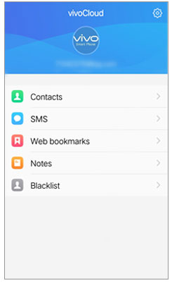vivo v9 contacts backup via vivocloud
