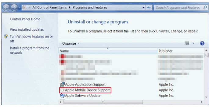 uninstall apple mobile device support to fix itunes could not connect to this iphone