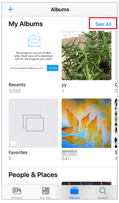 how to delete albums on iphone via photos - see all