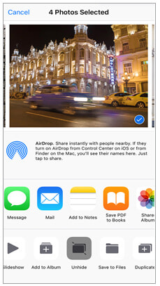 unhide photos if photos disappeared from iphone