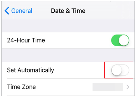 update data and time to fix iphone photos disappeared from camera roll