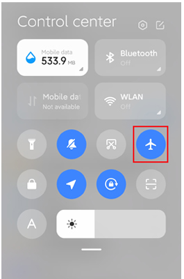 enable and disable airplane mode