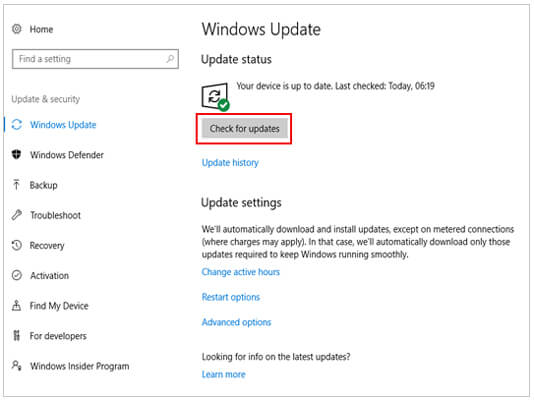 update windows version