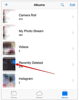 recover deleted photos using recently deleted folder