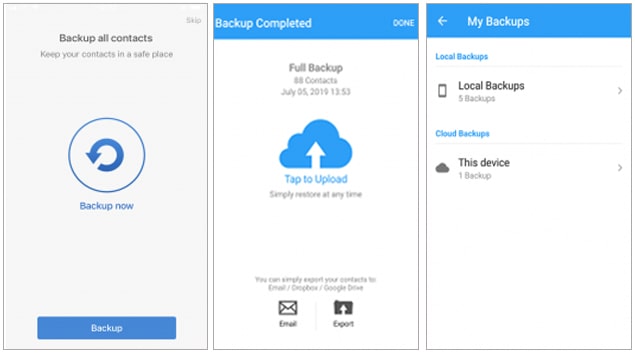 how to copy contacts from android phone to sim via easy backup app