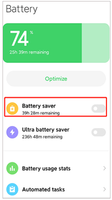 Google フォトのバックアップが停止する問題を修正 - Android のバッテリー セーバーをオフにする