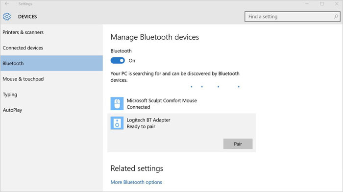 enable bluetooth on pc to transfer files from xiaomi to pc