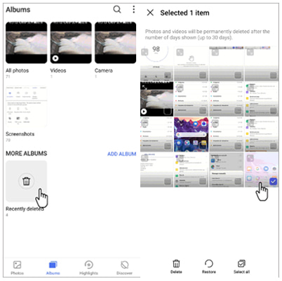 how to recover deleted photos from android phone without computer from recently deleted folder