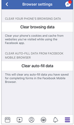 how to delete documents and data on iphone by clearing facebook data