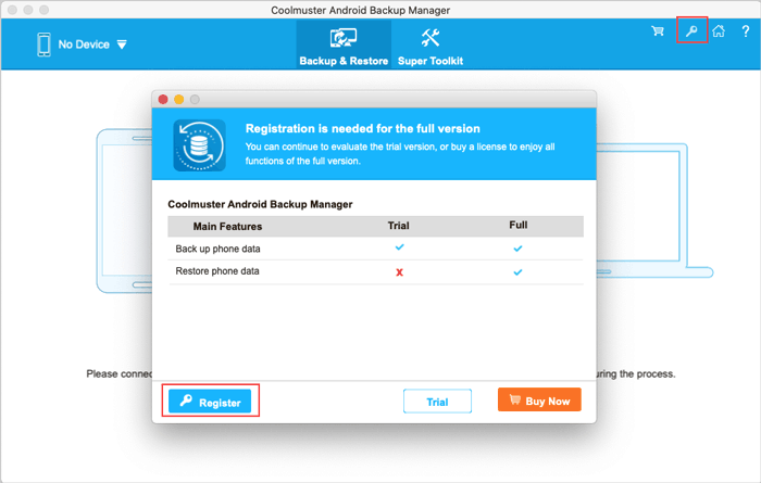 register android backup manager for mac