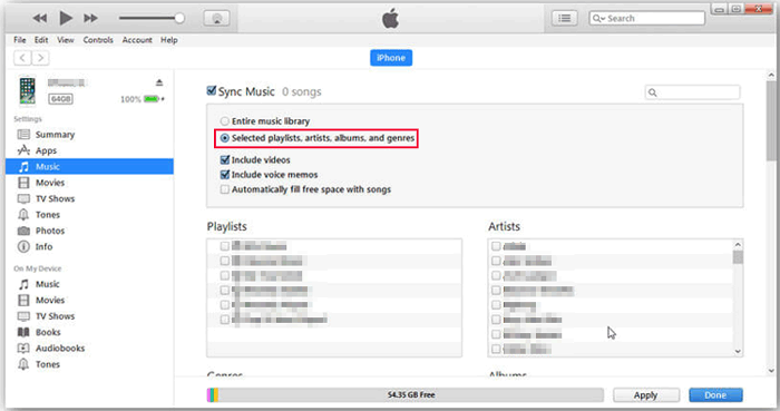 sync playlists from itunes to iphone