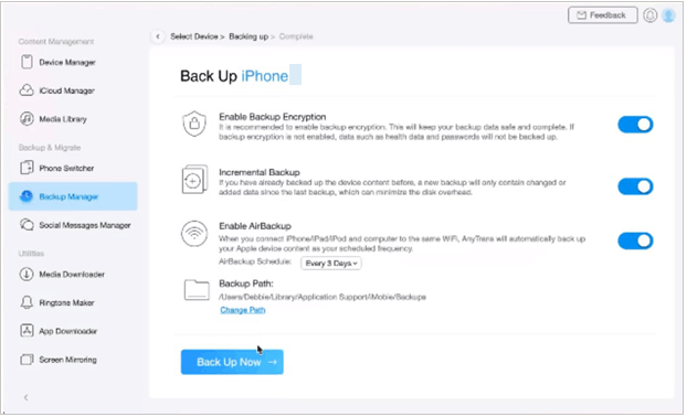 best iphone backup extractor - anytrans