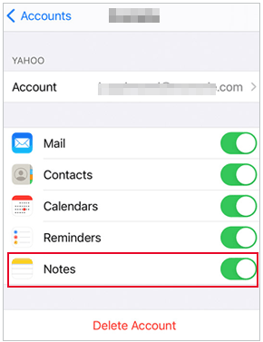 check settings to retrieve deleted notes on ipad