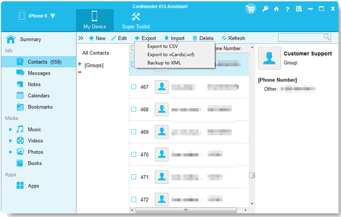 Sichern Sie das iPhone mithilfe des iOS-Assistenten selektiv auf dem Computer