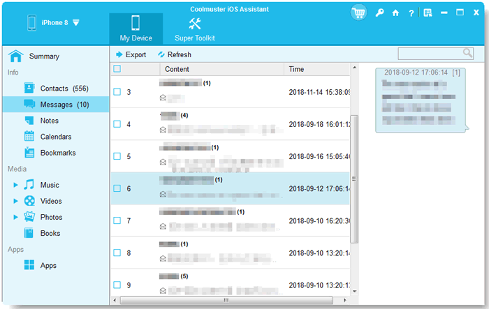 how to get iphone text messages on windows 10 via coolmuster ios assistant