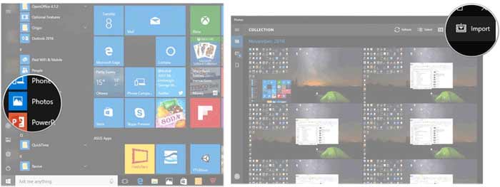import photos to windows photos app