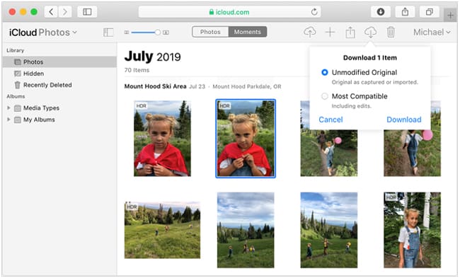 how to get photos off iphone to mac using icloud