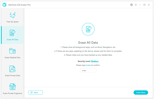 best iphone data eraser software - panfone ios eraser pro