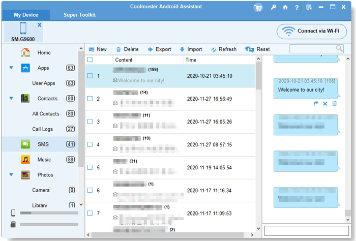 manage android sms