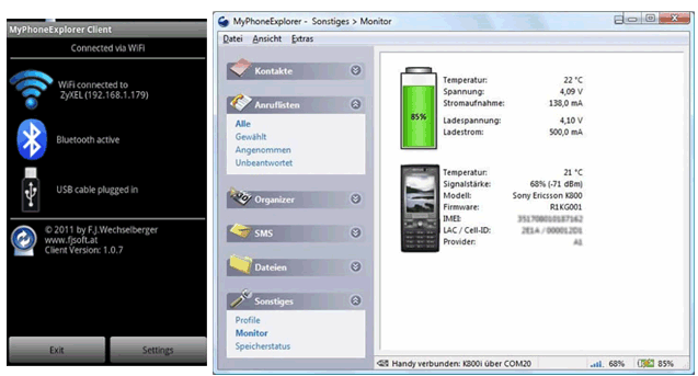 use myphoneexplorer to transfer htc files