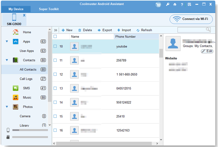 import VCF Files to Android Phone