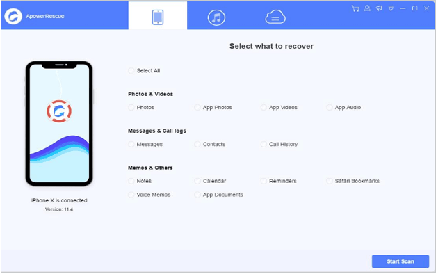 best iphone recovery software - apowerrescue