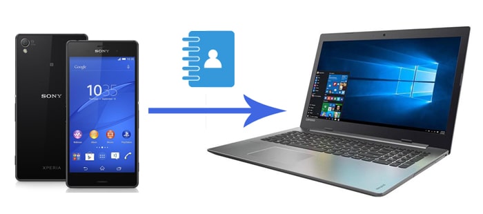 how to transfer contacts from sony xperia to pc
