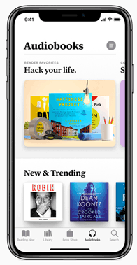 how to listen to audiobooks on iphone